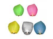 20pcs Wrapped Oval Shape Chinese Flying Sky Lanterns Kongming Light Color Mix with Card for Festival