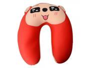 Lovely Ali Shape Foam Particles U shaped Neck Pillow Red