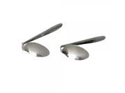 2pcs Amazing Flectional Bent Metal Spoons Stage Magic Prop Silver