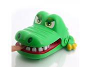 Funny Crocodile Mouth Dentist Bite Finger Game Toy Green