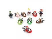 10Pcs Cartoon Mario Series Character Model Mario Louis Flexible Kart Doll Toys