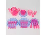 40018 Children Play House Toys Simulation Tableware Kitchenware Suit Pink Blue