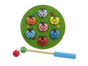 Magnetic Wooden Beetle Fishing Plate Colorful