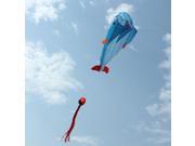 Vivid Dolphin Shape Soft Kite with Kite String Blue