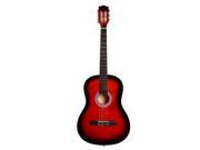 38 Professional Acoustic Classic Guitar Red with Pick String