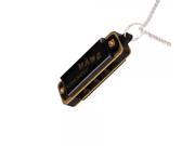 New Cute Swan Mini Harmonica 4 Hole 8 Tone Necklace Black