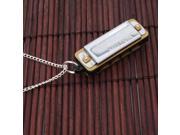 New Cute Swan Mini Harmonica 4 Hole 8 Tone Necklace Silver with Box