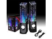 RC S01 LED Light Dancing Water Speaker Creative Music Box USB for PC Laptop MP3 MP4 Cell Phone Black