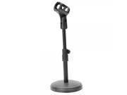 PC 02 Plastic Base Stairs Lifting Desktop Microphone Stand Black