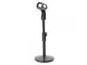 PC 02 Iron Base Stairs Lifting Desktop Microphone Stand Black