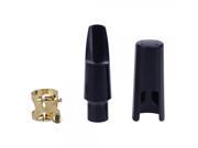 Tenor Saxophone Mouthpiece Black with Cap Ligature