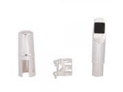 A2 Alto Saxophone Metal Mouthpiece Silver with Cap Ligature 6