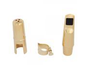 A3 Alto Saxophone Metal Mouthpiece Golden with Cap Ligature 7