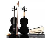 1 2 Black Acoustic Violin Case Bow Rosin for Violin Beginner