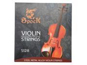 Spock S128 Alloy Violin Strings Set for 4 4 1 8 Size Violin