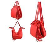 Multifunctional Large Capacity Dumpling Shape Tassels Women’s Single shoulder Bag Messenger Bag Handbag Travel Backpack Red