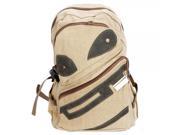 Fashionable Men Travelling Canvas Backpack Bag Beige