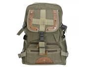 Men Travelling Canvas Backpack Bag Army Green