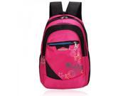 Fashion Large Capacity Sports Nylon Unisex Backpack Schoolbag Travel Bag Camping Bag Rose Red