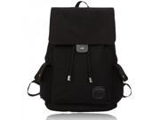 Korean Style Trendy Casual Canvas Laptop Traveling Backpack Black