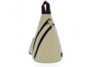 New Casual Concise Dual layer Zipper Male Messenger Bag Chest Bag White