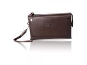 9087 1 Business Style Men Leather Handbag Brown