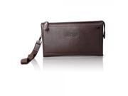 9087 2 Business Style Men Leather Handbag