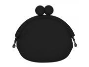 Lovely Silicone Cash Coin Bag Black