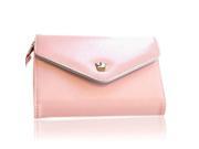 Korean Style Pure Color Crown Decorative PU Leather Phone Bag Wallet Handbag Pink