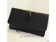 New Small Fashion Simple Retro Casual Envelope Style PU Leather Women’s Clutch Bag Black