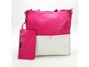 Summer Retro Candy Color Women Leather Handbag One shoulder Bag Tote Bag Rose Red