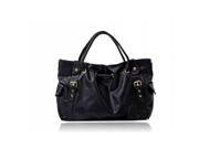 New Korean Japanese Style Rivet Multifunctional PU Leather Women’s Handbag Messenger Bag Single shoulder Bag Black