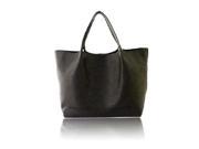 2pcs Fashion Western Style Rectangle Shape Pure Color PU Leather Women’s Handbags Set Black
