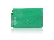 Fashion Women PU Leather Envelope Hand Messenger Tote Handbags Green