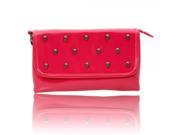 Newest Fashionable Candy Color Leather Zipper Hasp Closure Women Shoulder Bag Rose Red