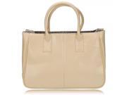 Solid Women PU Leather Zipper Closure Handbags Yellow