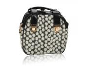 New Fashion Female Leather Handbag Shoulder Bag with Hollowed out Pattern Black