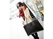 Europe and America Style Retro Stylish Large PU Single shoulder Bag Handbag Black