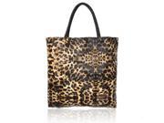 Euramerican All matching Large Leopard Pattern Single Shoulder PU Bag Leopard