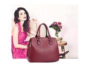 European and American Style Zipper Closure PU Leather Messenger Bag Handbag Red