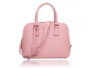 Korean Style Trapezoid Shape Pure Color PU Leather Handbag Shoulder Bag Pink