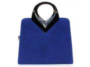 European and American Fashion Leather Matte Portable Female Shoulder Handbags Blue