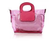 Transparent Lace Pattern Women Son and Mother Handbag Single shoulder Bag Messenger Bag Rose Red
