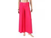 Excellent Belly Dance Straight Wide Leg Pants Rose Red