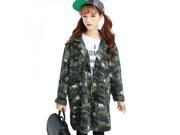 New Medium Length Korean Style Loose Retro Women’s Coat Camouflage Green Free Size