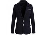 New Slim Multi pocket Design Long Sleeve Men’s Suit Coat Navy M