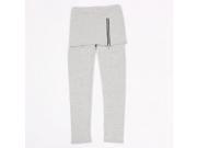 Zipper Package Hip Culottes Pantyhose Pants Light Gray