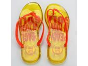 One Pair of Jelly Flip flop Slipper Size 8 Yellow