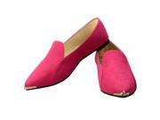 Metal Head Flat New Single Shoes for Pregnant Women 38 Yard Pure Rose