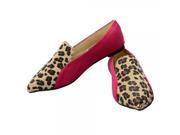 Metal Head Leopard Flat New Single Shoes for Pregnant Women 38 Yard Rose